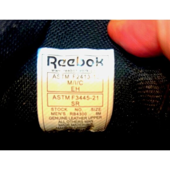 Reebok Mens Fusion Formidable Athletic Work Shoes Size 8 Black RB4300 ASTM F2413 - Picture 3 of 16